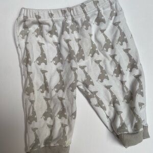 Le Top White and Gray Baby Pants